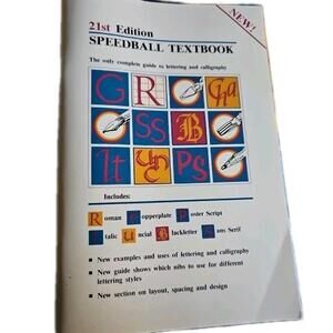 21st Edition Speedball Textbook Calligraphy Lettering Guide Paperback - BOOK !!!